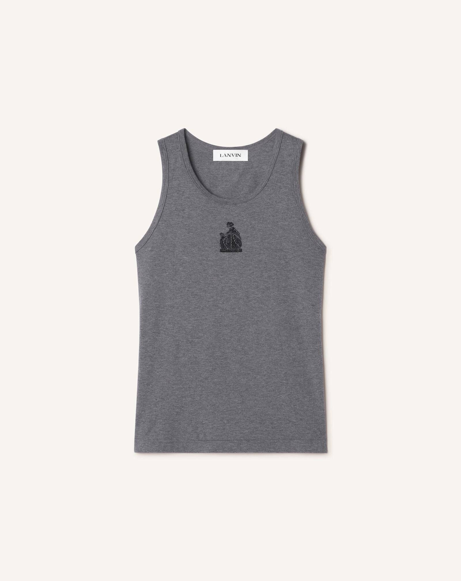 DÉBARDEUR BRODÉ LA MÈRE ET L'ENFANT EN JERSEY Lanvin DÉBARDEUR BRODÉ LA MÈRE ET L'ENFANT EN JERSEY Gris Fonce Chine RWTS0067J060A26