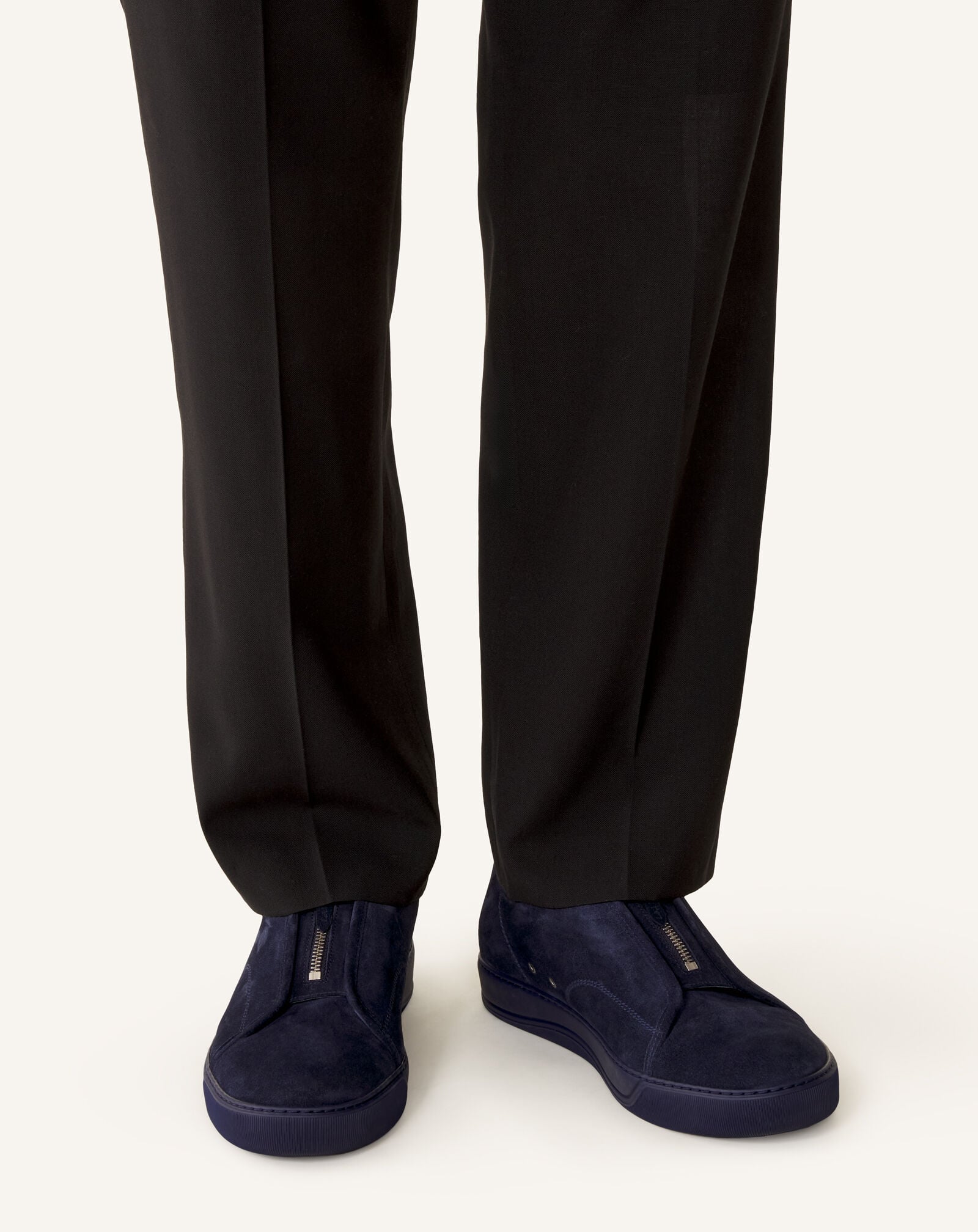 DBB1 ZIP SNEAKERS IN SUEDE Lanvin DBB1 ZIP SNEAKERS IN SUEDE Navy Blue FMSKDBB5ZPSUE26