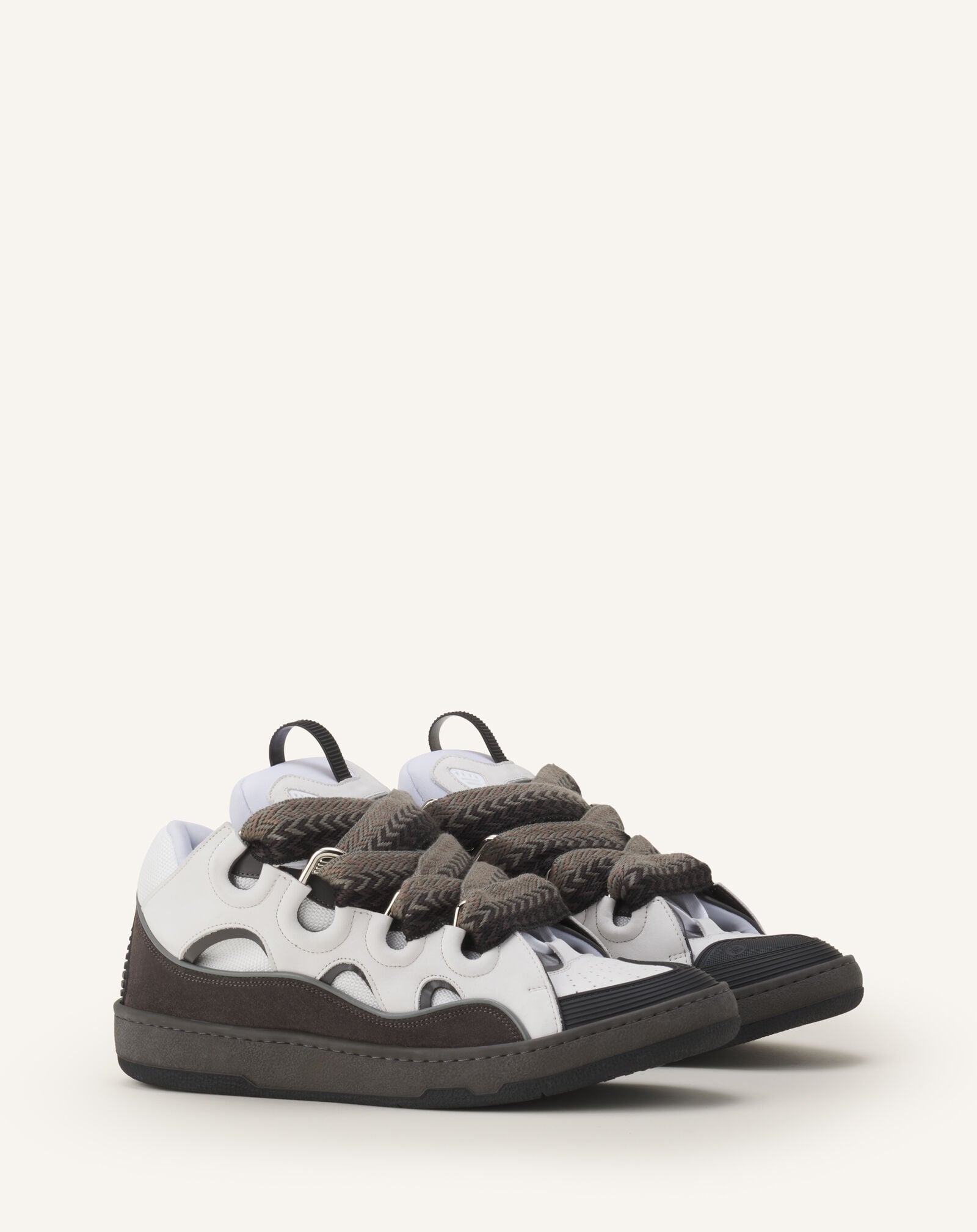 SNEAKERS CURB IN PELLE Lanvin SNEAKERS CURB IN PELLE Grigio Scuro/Grigio FUSKDK12BICOE25