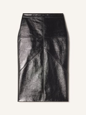 Lanvin JUPE DROITE À DÉCOUPES EN VINYLE Noir RWST02036378A26