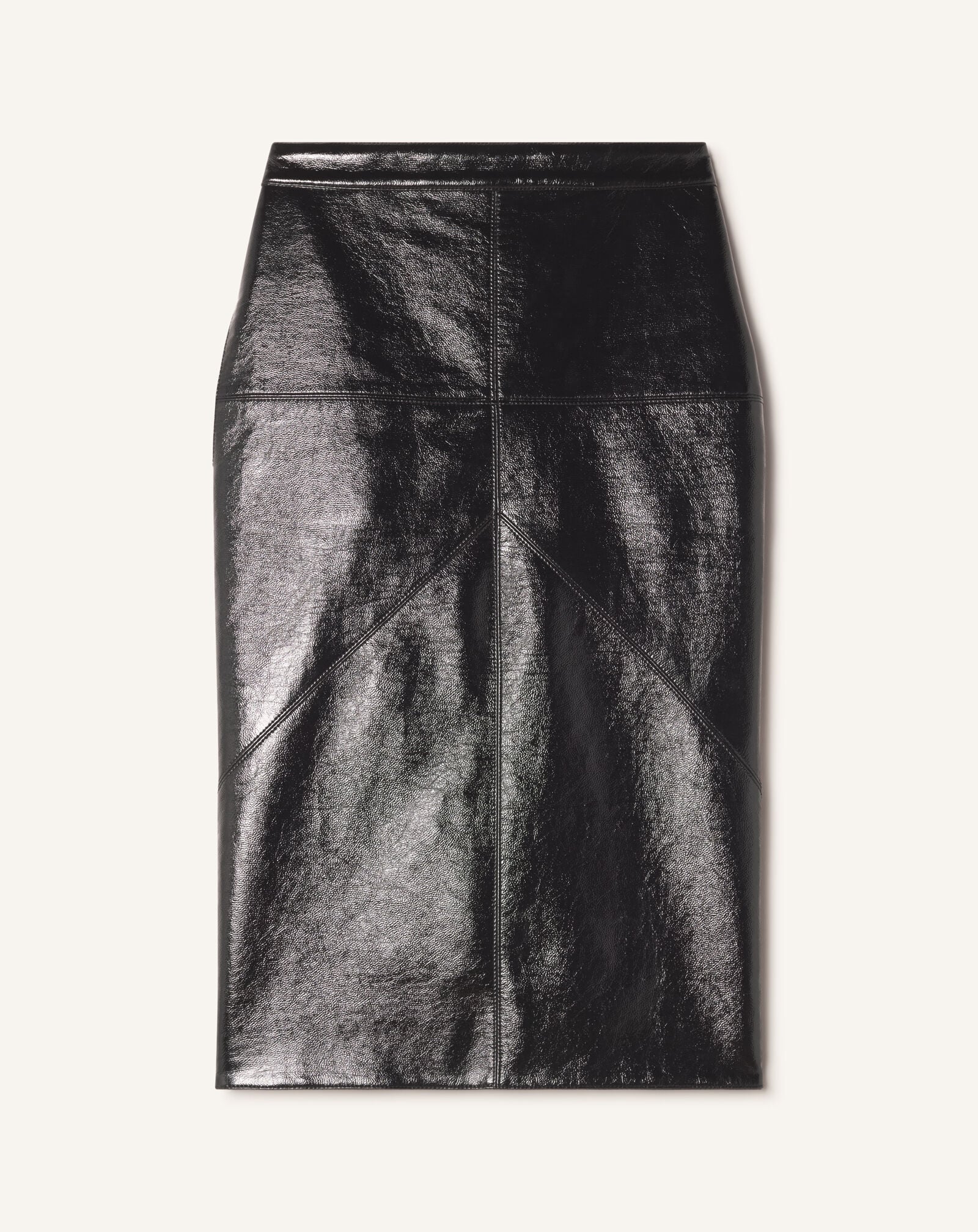 Lanvin STRAIGHT SKIRT WITH CUTS Black RWST02036378A26