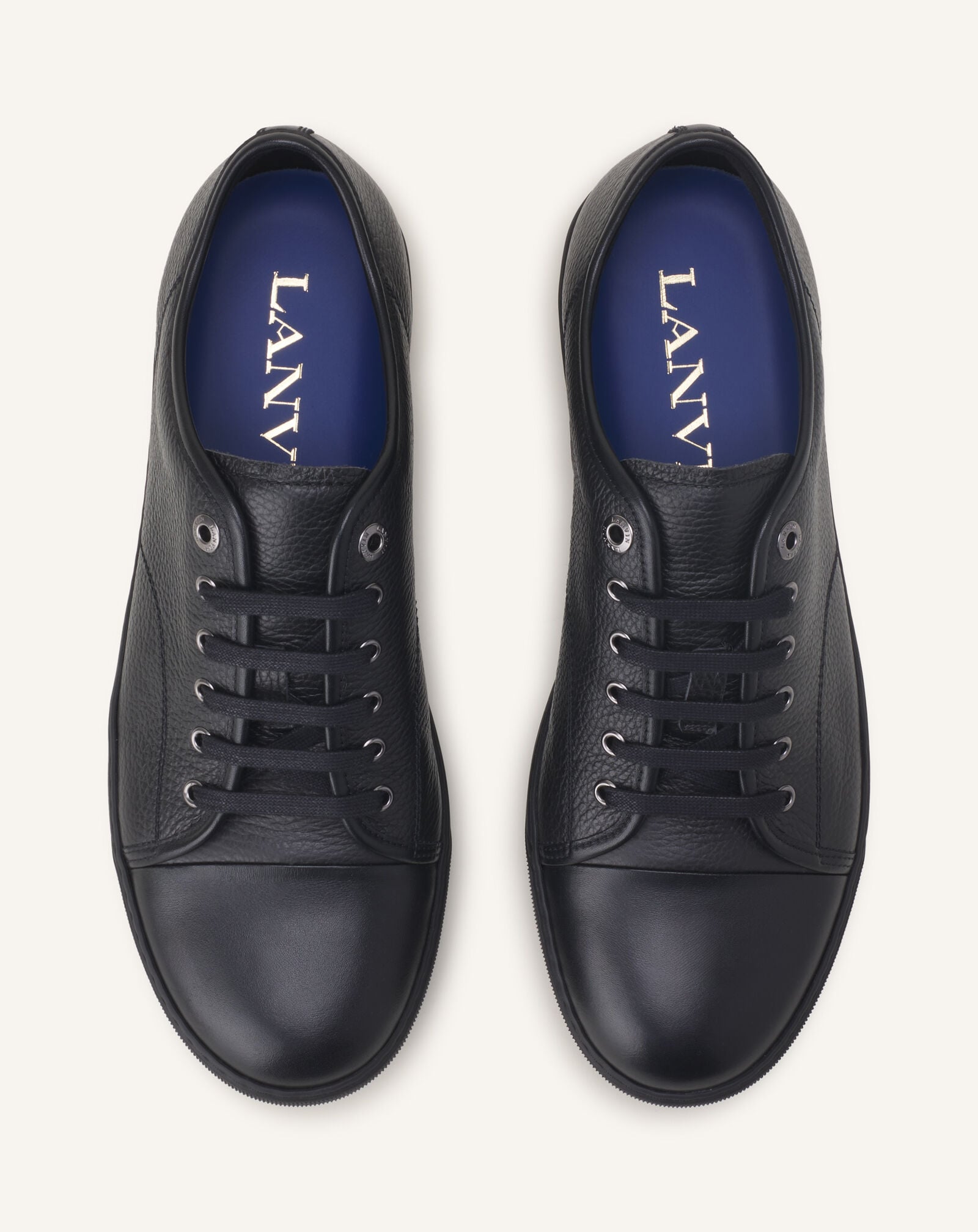 Lanvin SNEAKERS DBB1 EN CUIR NAPPA ET CUIR GRAINÉ Noir FMSKDBB1GNLEA26