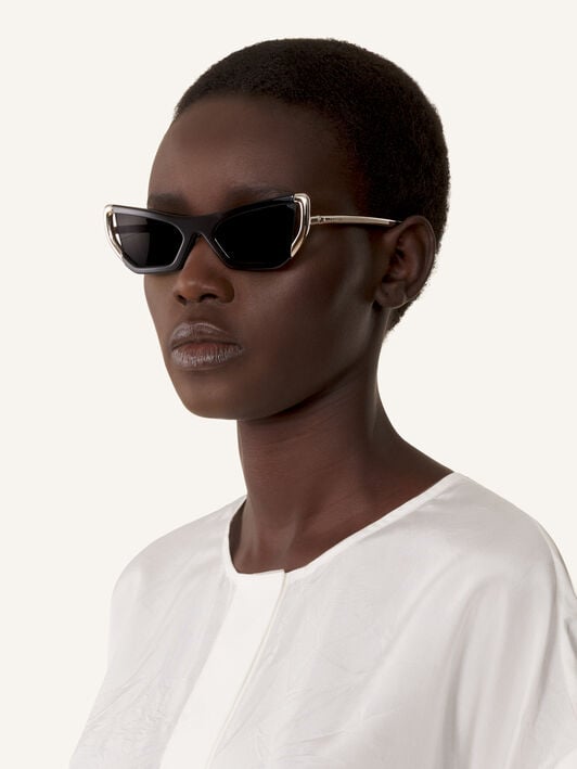NOVA SUNGLASSES Lanvin NOVA SUNGLASSES Black/Silver AMEYTSU2ACNCE26