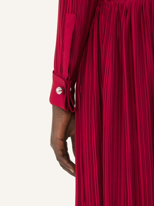 CHARMEUSE LONG PLEATED DRESS Lanvin CHARMEUSE LONG PLEATED DRESS Ruby RWDR00226413A26
