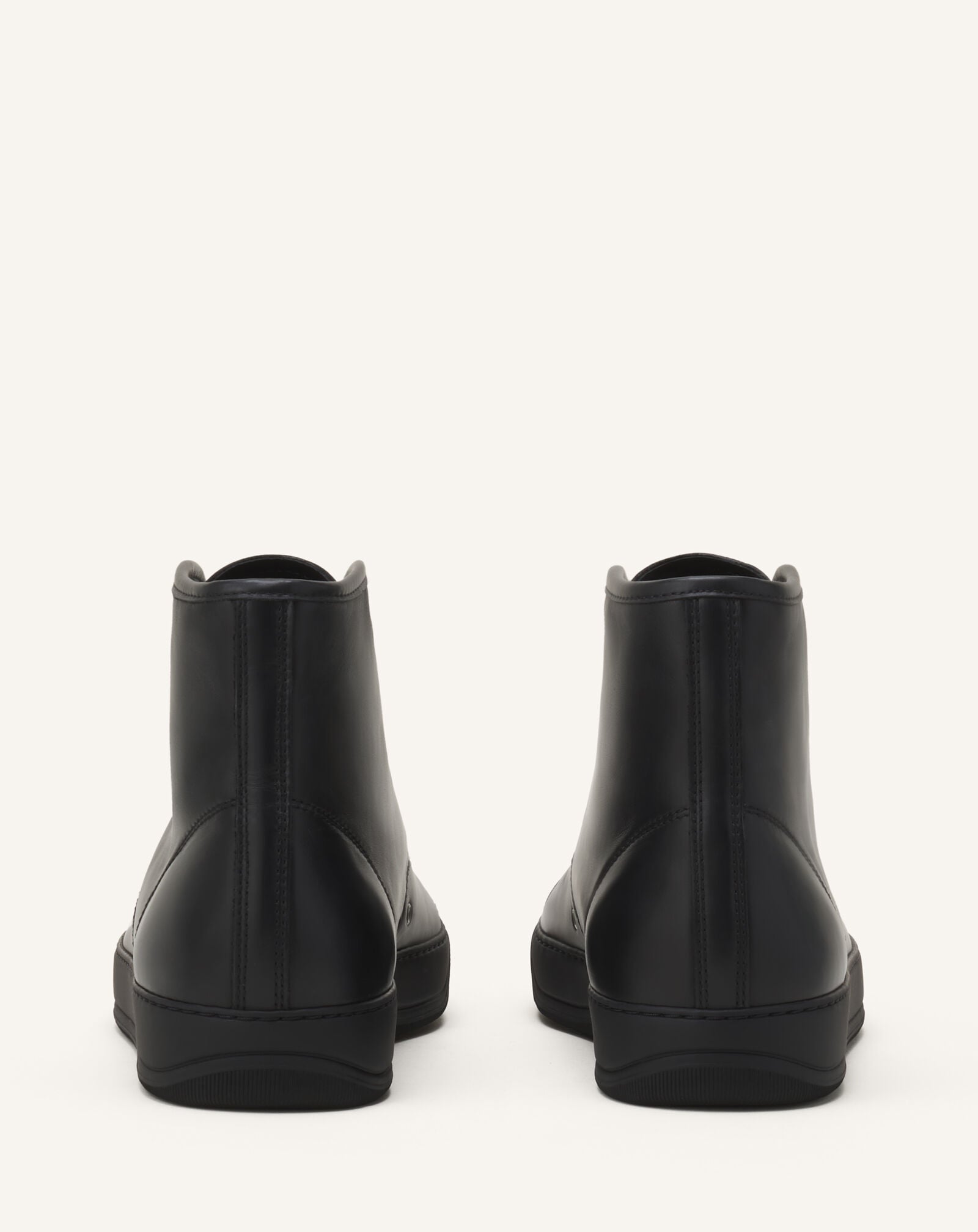 DBB1 HIGH-TOP SNEAKERS IN LEATHER Lanvin DBB1 HIGH-TOP SNEAKERS IN LEATHER Black FMSKDBB8ZPFLA26