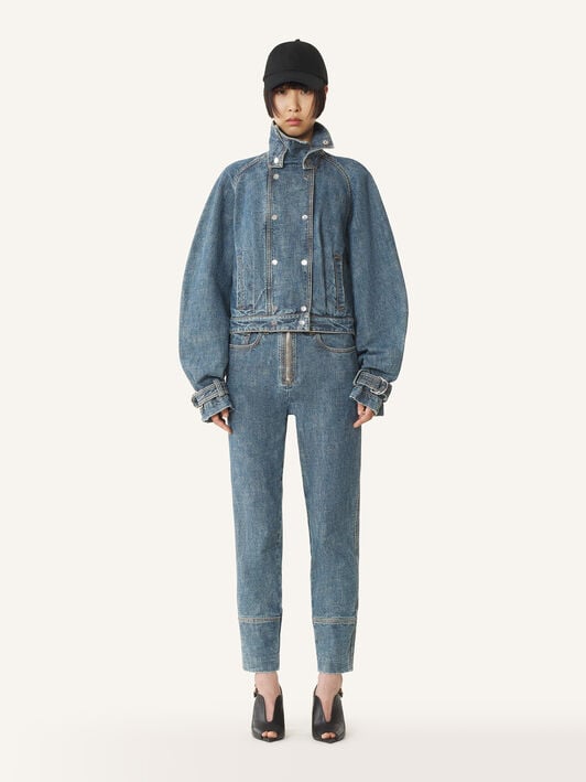 BLOUSON COURT EN DENIM Lanvin BLOUSON COURT EN DENIM Bleu RWJA0329D096P26