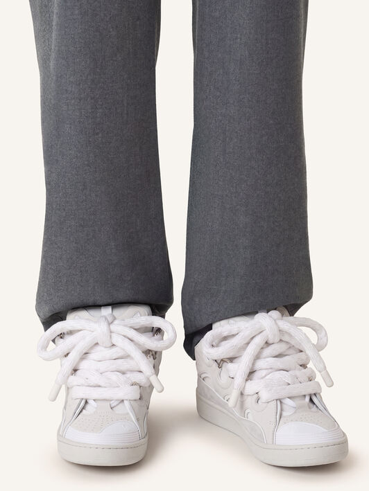 Lanvin SNEAKERS CURB SNAKE EN CUIR Blanc FUSKDK12ECSKA26