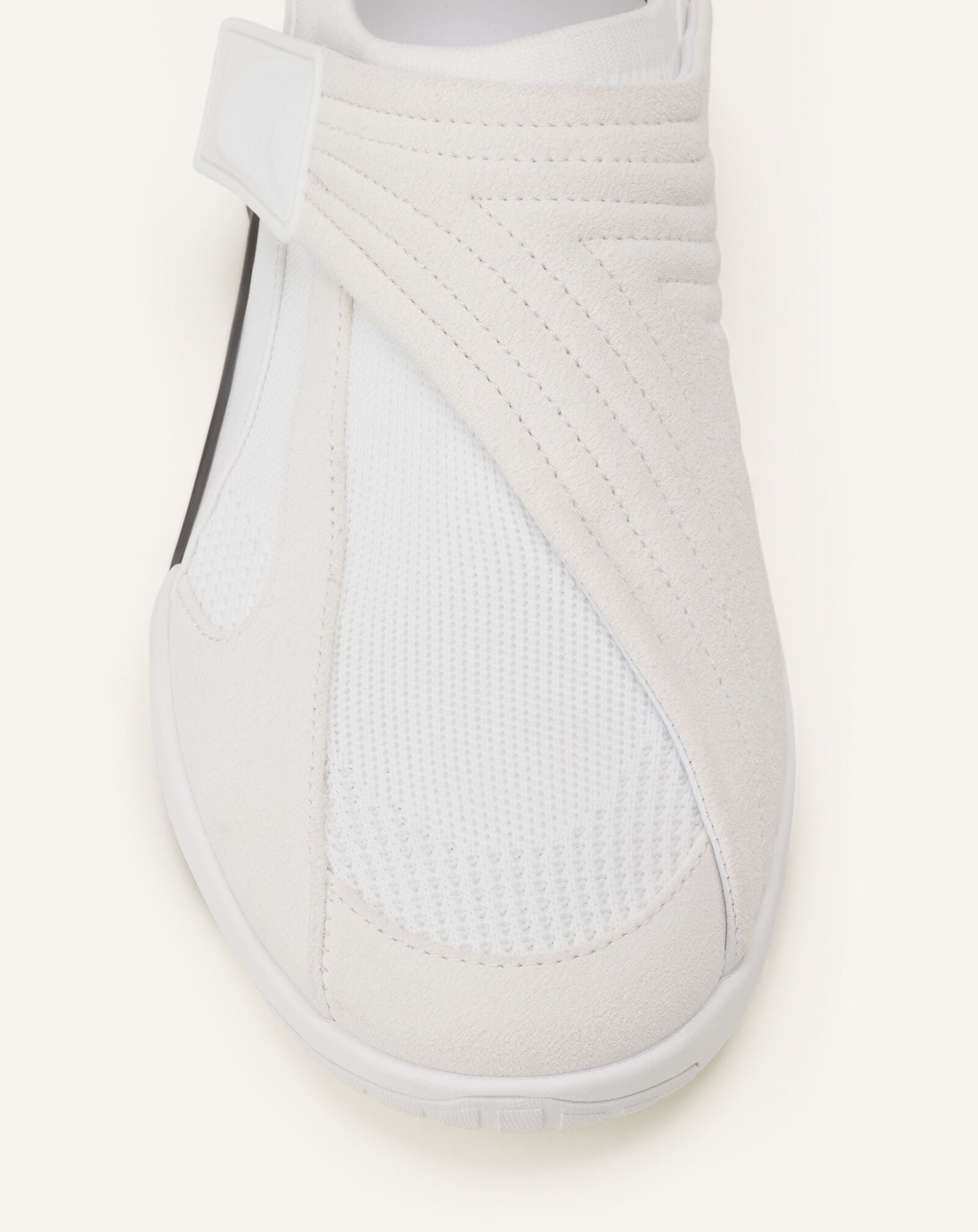 Lanvin SNEAKER LNV1 EN SUEDE TRICOTE Blanc/Noir FUSKDK0IKNSUE26