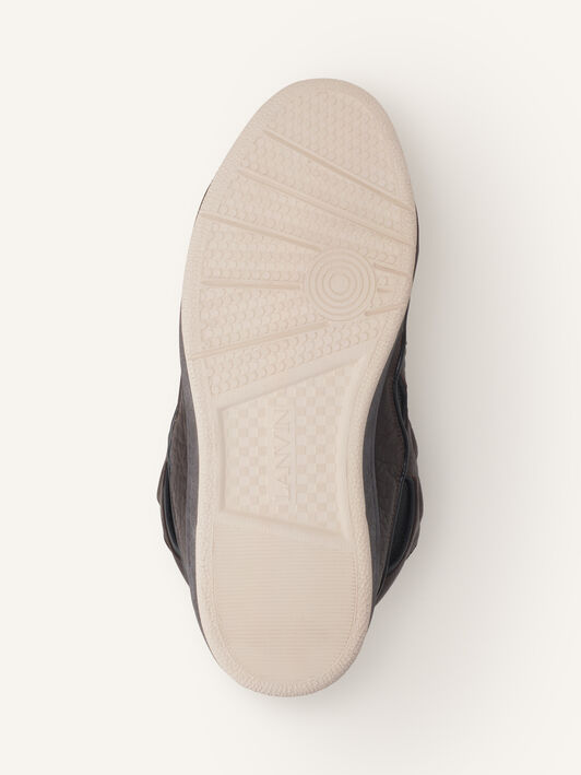 Lanvin SNEAKERS CURB EN CUIR EFFET DINO Noir/Ebene FUSKDK12DINOA26