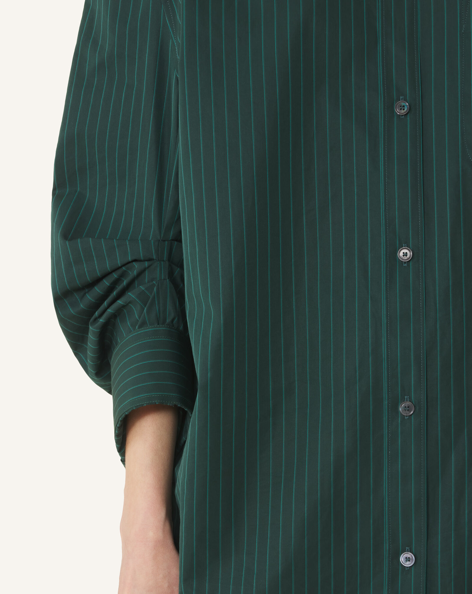 Lanvin GATHERED SLEEVES SHIRT Slate/Green RWTO01566477H26