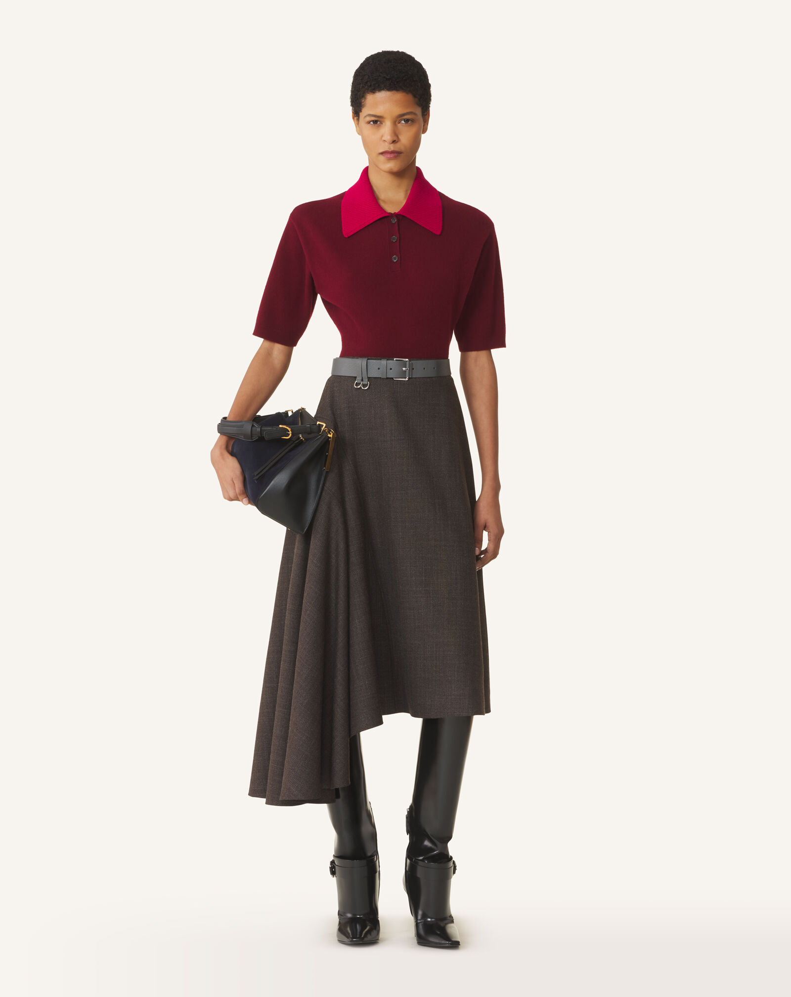 CONTRAST COLLAR POLO Lanvin CONTRAST COLLAR POLO Red Win RWPO0053K113H26