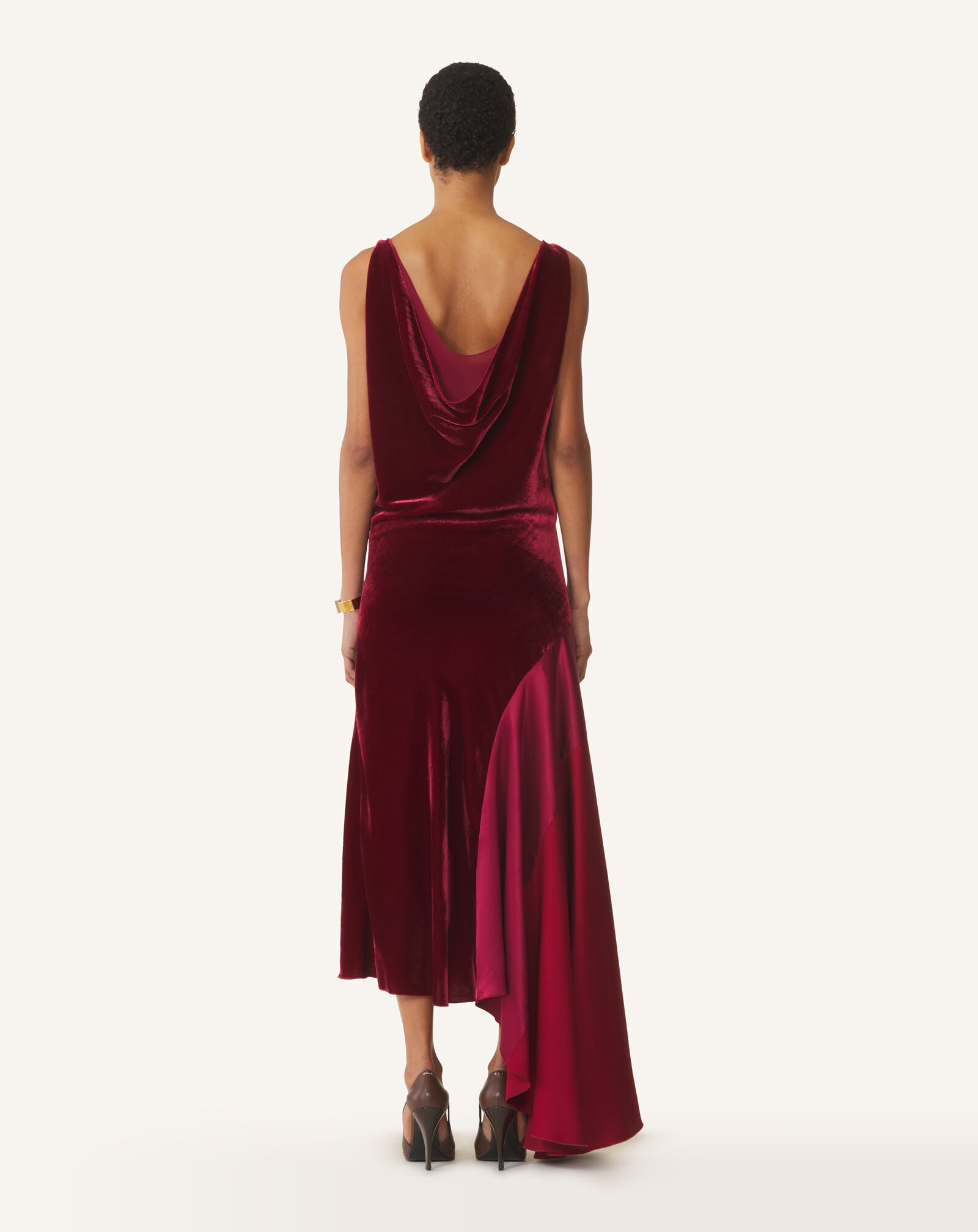 VELVET DRAPED DRESS Lanvin VELVET DRAPED DRESS Cherry RWDR00756471H26
