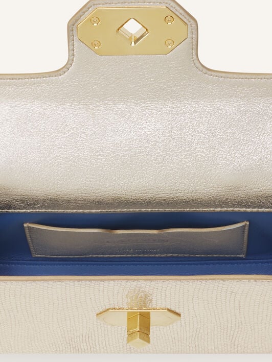 SAC PENCIL CAT NANO EN CUIR MÉTALLISÉ CRAQUELÉ Lanvin SAC PENCIL CAT NANO EN CUIR MÉTALLISÉ CRAQUELÉ Or LWBGBR04MCCAA26