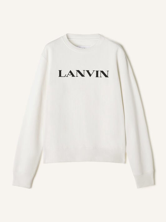 SWEATSHIRT LANVIN AUS BESTICKTER BAUMWOLLE Lanvin SWEATSHIRT LANVIN AUS BESTICKTER BAUMWOLLE Naturweiß RMSS0001F300H25