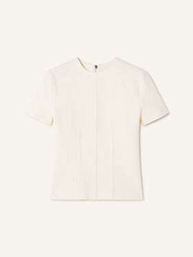 Lanvin T-SHIRT EN MAILLE DE COTON Lune RWTS0065K125A26