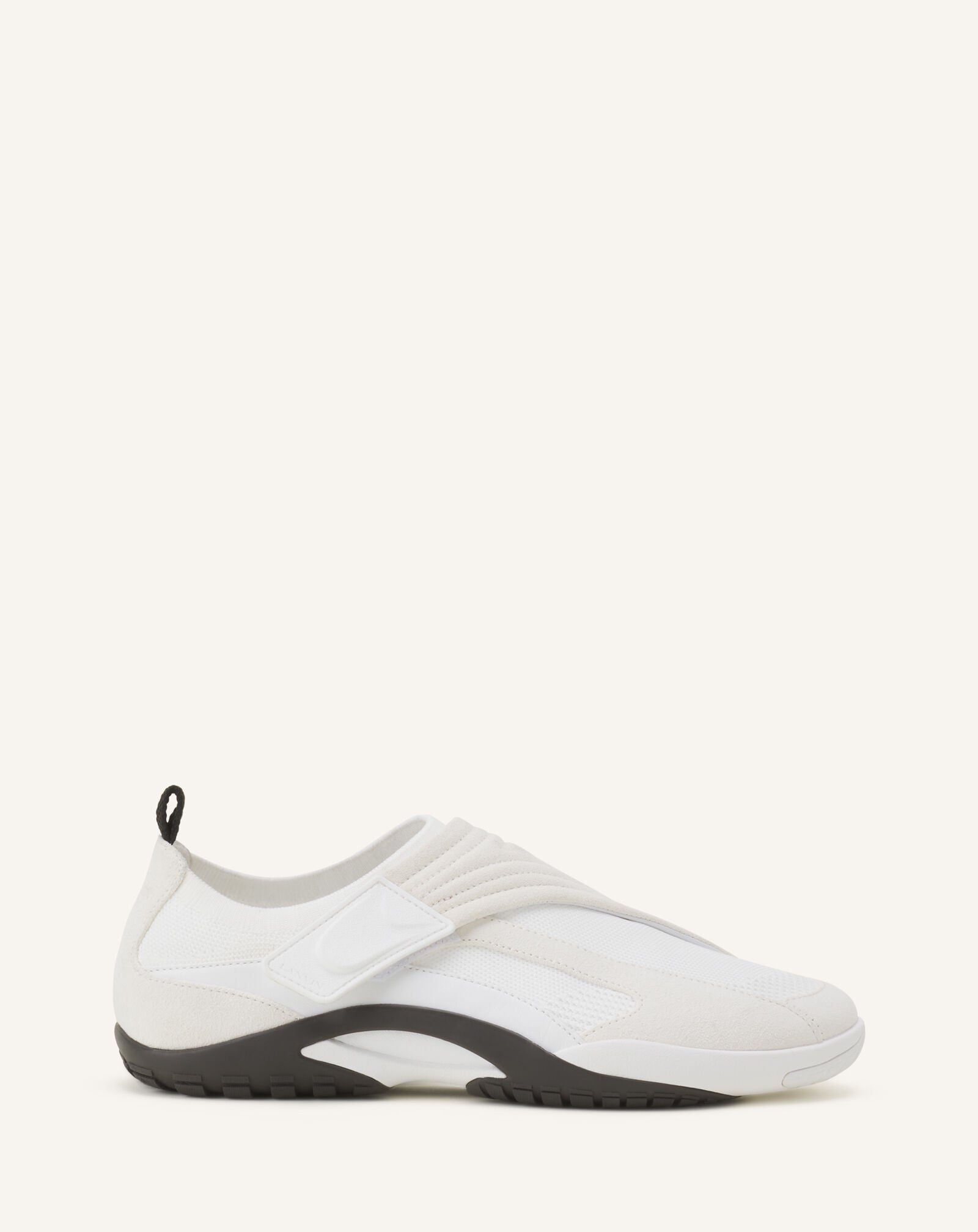 Lanvin SNEAKER LNV1 EN SUEDE TRICOTE Blanc/Noir FUSKDK0IKNSUE26