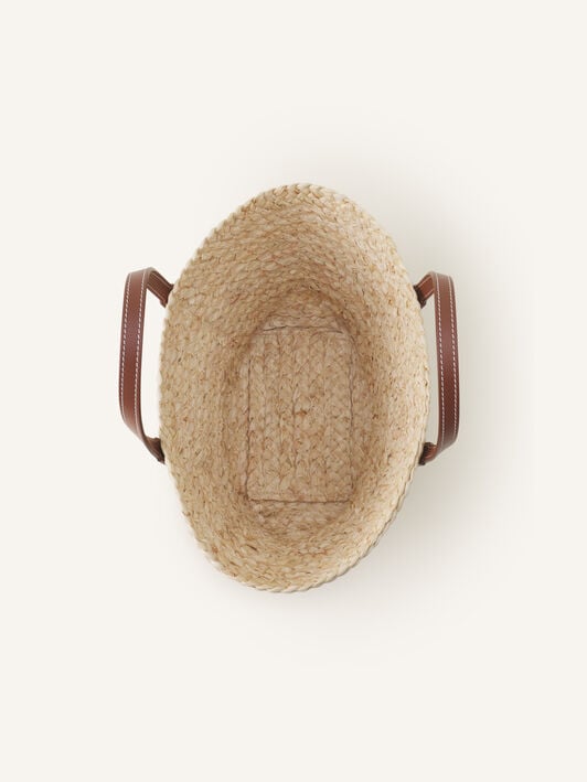 PANIER CATCH BY LANVIN PETIT MODÈLE Lanvin PANIER CATCH BY LANVIN PETIT MODÈLE Écru/Cognac LWBGLPASMACAP26