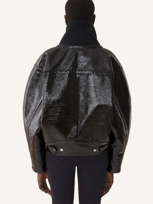 Lanvin ABRIGO CORTO DE VINILO Negro RWCO00236378A26