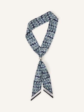 Lanvin TWILLY AUS SEIDE MIT MURANO-PRINT UND SCHMUCKVERSCHLUSS Schwarz AWSAPFO11SMUA26