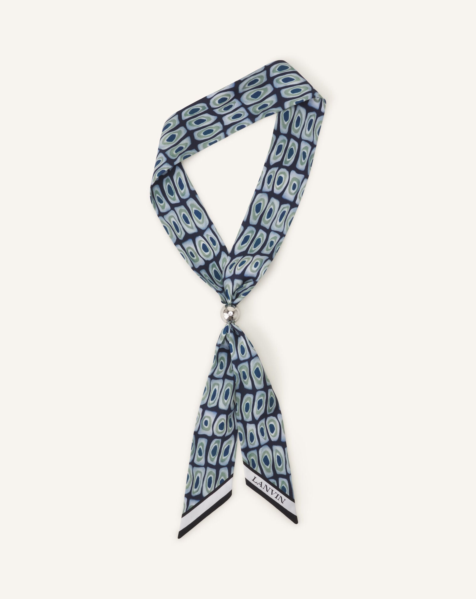 TWILLY AUS SEIDE MIT MURANO-PRINT UND SCHMUCKVERSCHLUSS Lanvin TWILLY AUS SEIDE MIT MURANO-PRINT UND SCHMUCKVERSCHLUSS Schwarz AWSAPFO11SMUA26