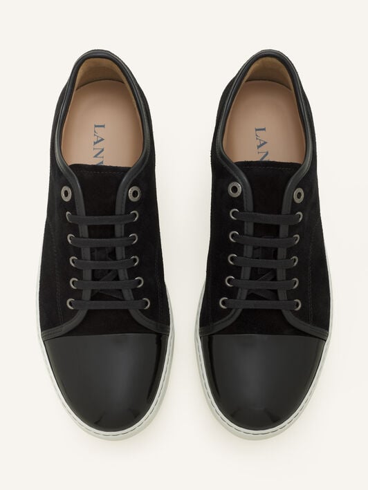 SNEAKERS DBB1 EN SUEDE ET CUIR VERNIS Lanvin SNEAKERS DBB1 EN SUEDE ET CUIR VERNIS Noir FMSKDBB1VBALP15