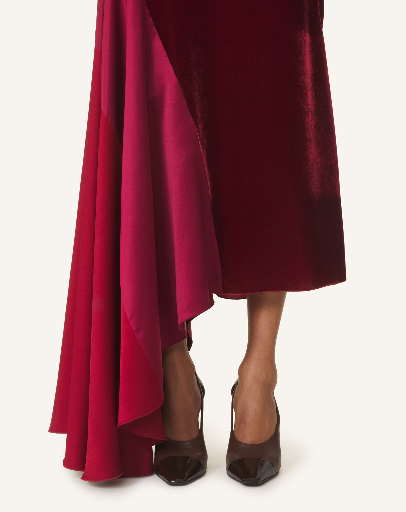 VELVET DRAPED DRESS Lanvin VELVET DRAPED DRESS Cherry RWDR00756471H26