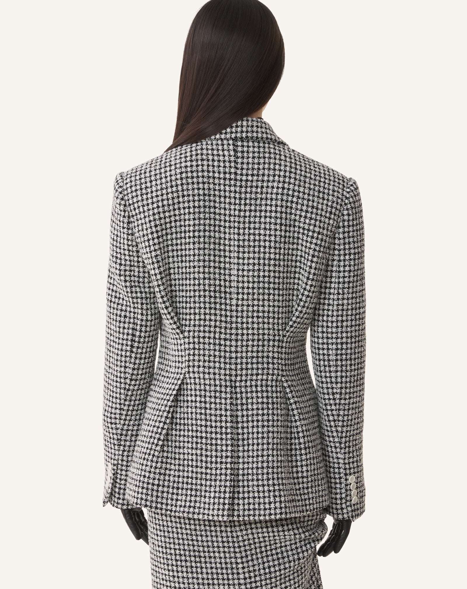 FITTED TWEED JACKET Lanvin FITTED TWEED JACKET Black/White RWJA01176386A26