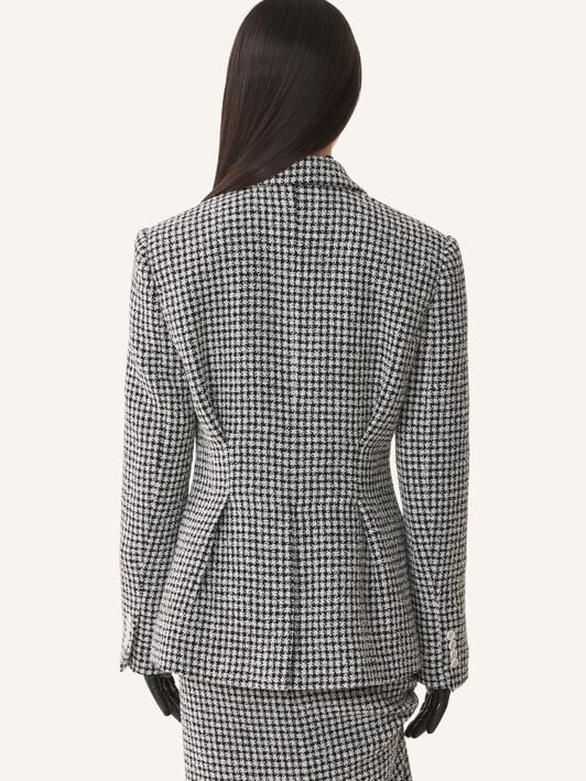 FITTED TWEED JACKET Lanvin FITTED TWEED JACKET Black/White RWJA01176386A26