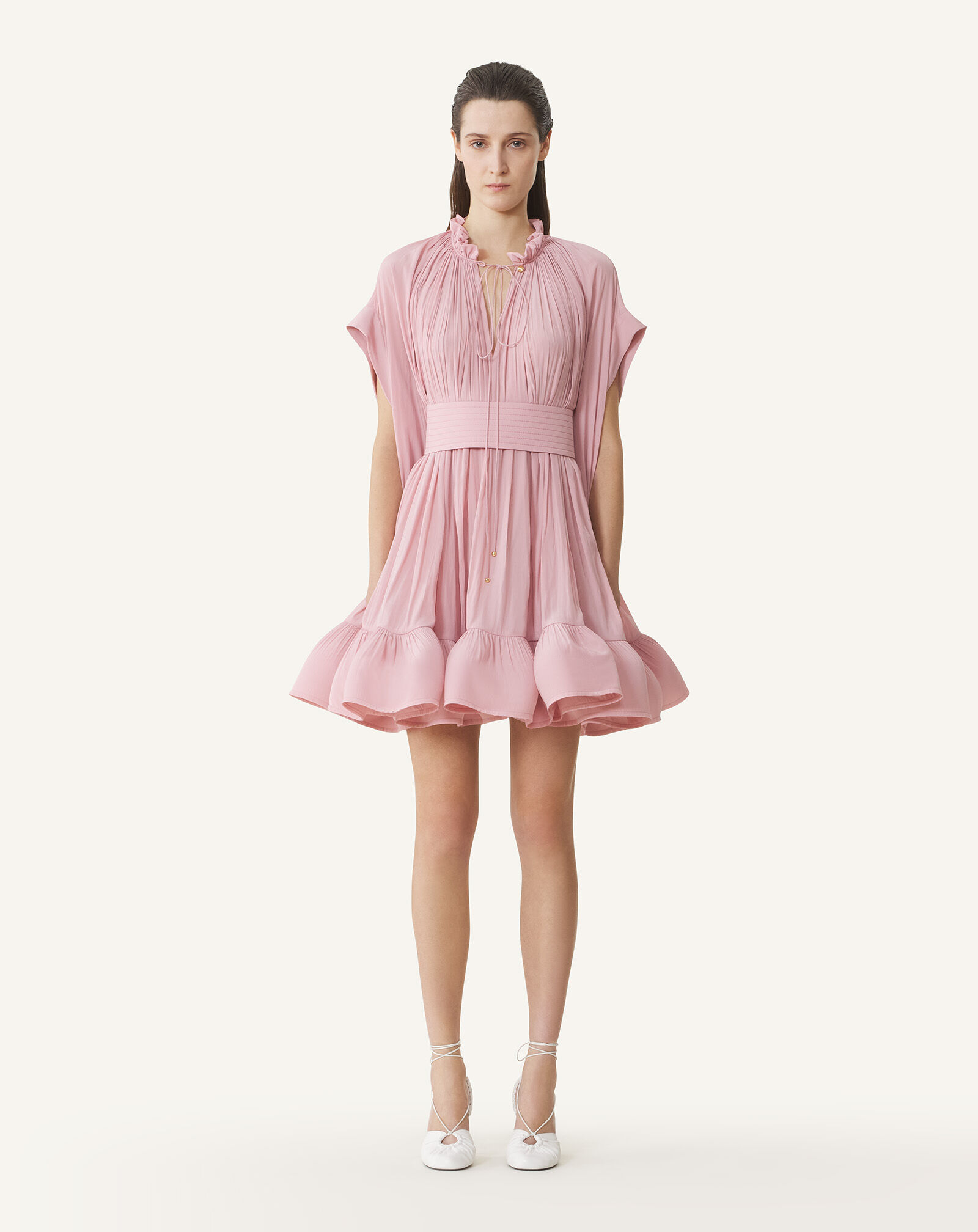 KURZES KLEID AUS CHARMEUSE Lanvin KURZES KLEID AUS CHARMEUSE Rosa RWDR209U4778H20