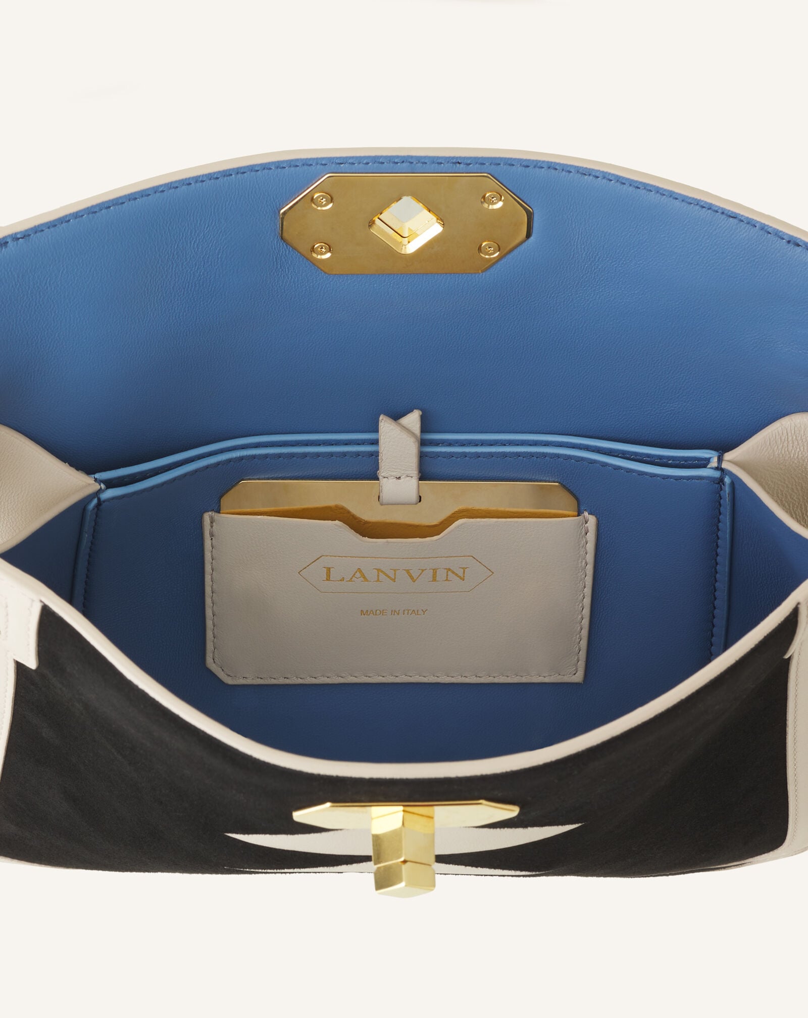BORSA COMPAGNON 20 IN PELLE Lanvin BORSA COMPAGNON 20 IN PELLE Ecru/Nero LWBGLRPMNATRE26