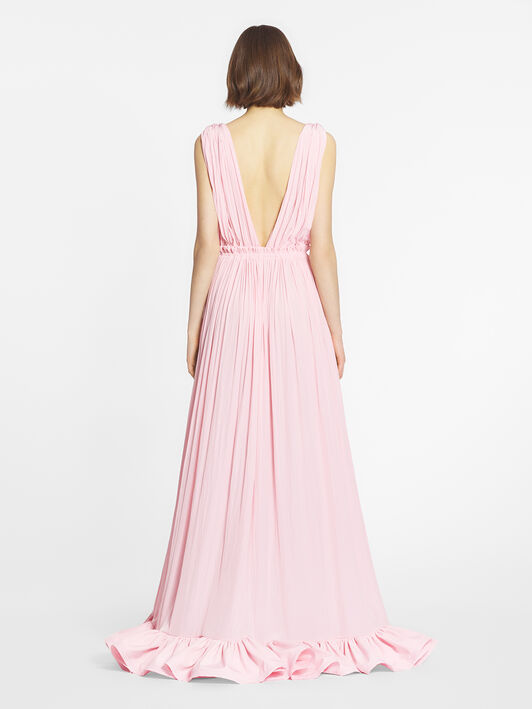 LANGES KLEID MIT RÜSCHEN Lanvin LANGES KLEID MIT RÜSCHEN Hellrosa RWDRC0354778A24