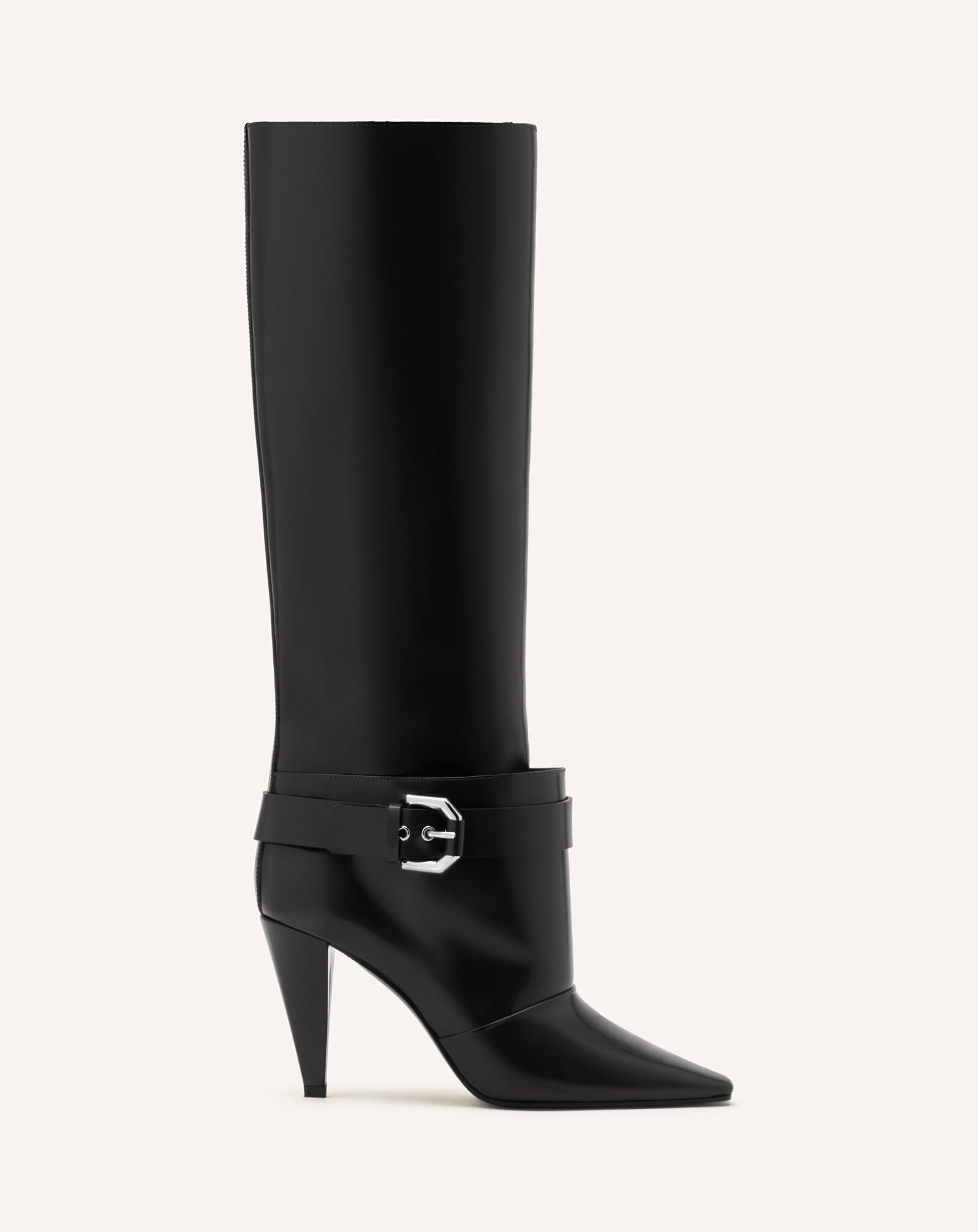 Lanvin KNEE BOOT POINTED TOE HIGH HEEL 90MM Black FWBOMF07SPAZH26