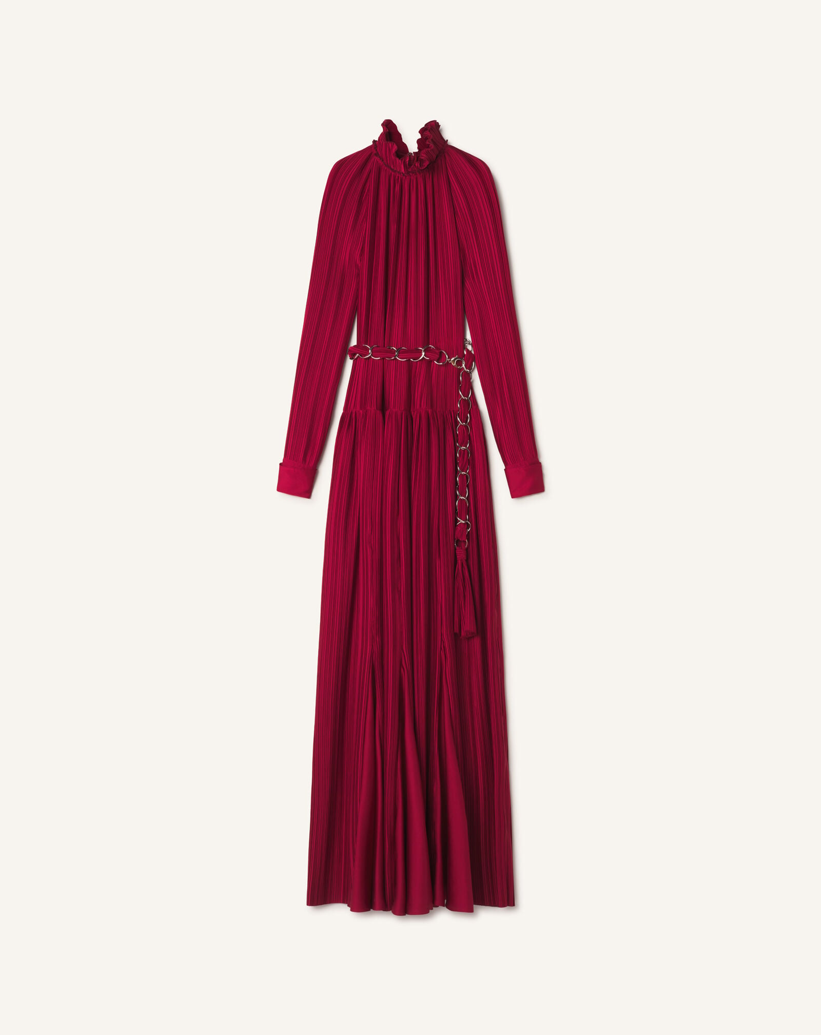 CHARMEUSE LONG PLEATED DRESS Lanvin CHARMEUSE LONG PLEATED DRESS Ruby RWDR00226413A26