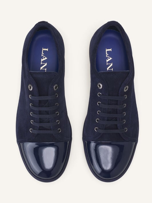 SNEAKERS DBB1 EN SUEDE ET CUIR VERNIS Lanvin SNEAKERS DBB1 EN SUEDE ET CUIR VERNIS Bleu Marine/Bleu Marine FMSKDBB1VBALP15