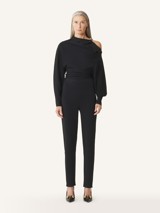 LEGGINGS AUS VISKOSE Lanvin LEGGINGS AUS VISKOSE Schwarz RWTR0043K086P26