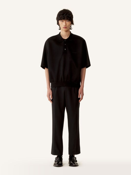 POLO AMPLE EN JERSEY DOUBLE FACE Lanvin POLO AMPLE EN JERSEY DOUBLE FACE Noir/Bleu marine RMPL0051J056E26