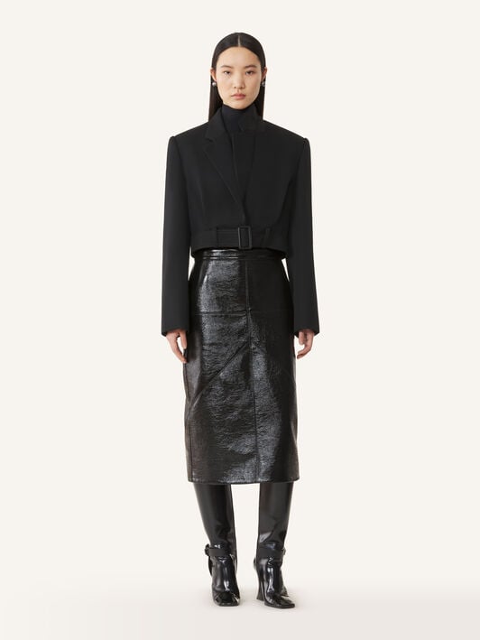BELTED SHORT JACKET Lanvin BELTED SHORT JACKET Black RWJA00194885A26