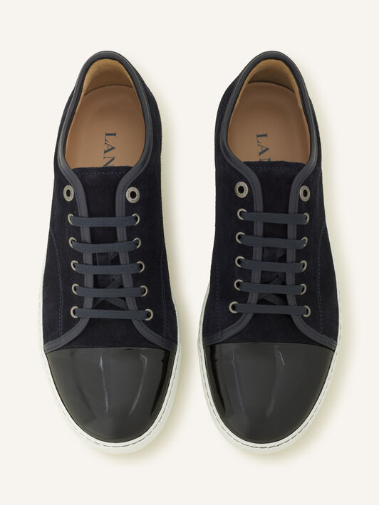 SNEAKERS DBB1 EN CUIR VERNI ET DAIM Lanvin SNEAKERS DBB1 EN CUIR VERNI ET DAIM Bleu foncé FMSKDBB1VBALP15