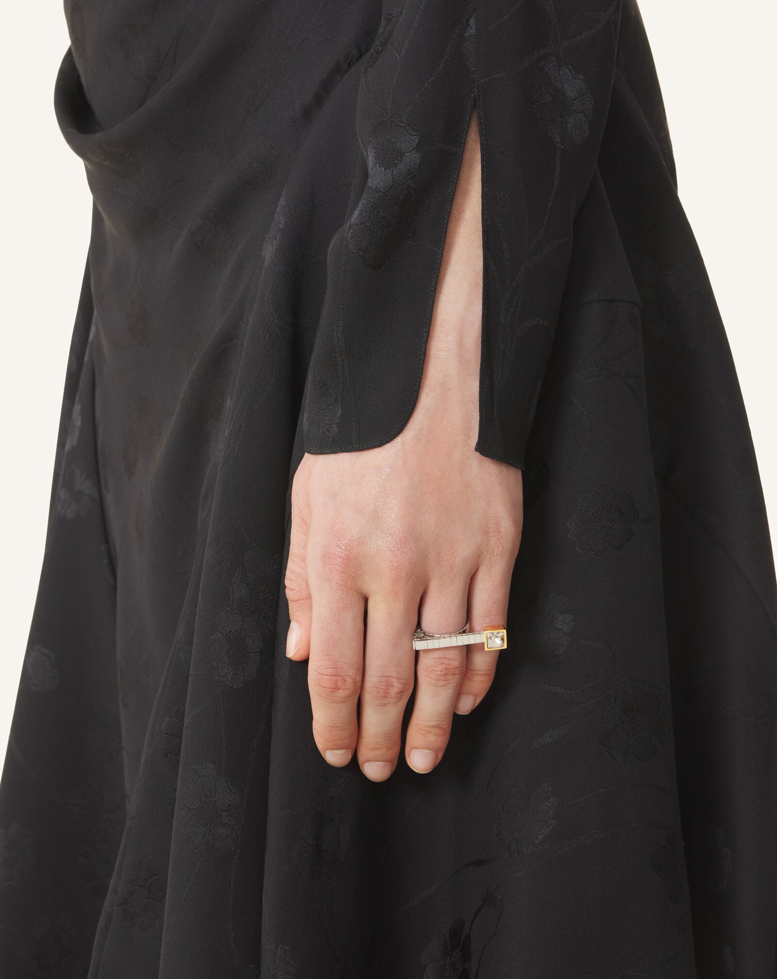 RING DIAMONDS LINE Lanvin RING DIAMONDS LINE Silver/Gold AWCJFRI1LGDLH26