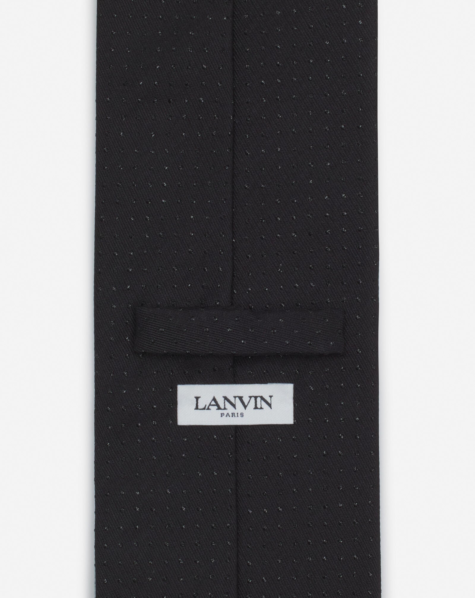 Lanvin CRAVATE LANVIN EN SATIN SCINTILLANT Noir AMSALV0ESPARA24