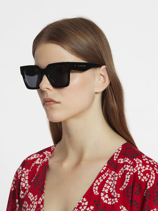Lanvin LUNETTES MAXI RECTANGLE LANVIN SIGNATURE Noir AWEYSIGN676SP25