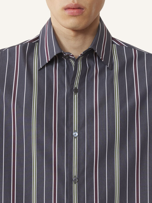 STRIPED SHIRT Lanvin STRIPED SHIRT Charcoal/Sauge RMSI01076396A26