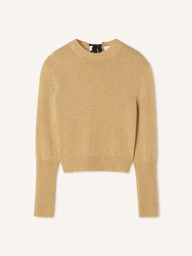 Lanvin PULL DÉTAIL GROS GRAIN EN CACHEMIRE Cappuccino RWPO0016K113A26