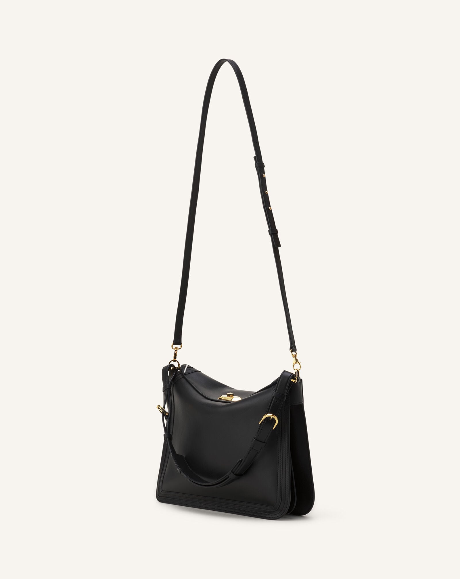 SAC COMPAGNON EN CUIR Lanvin SAC COMPAGNON EN CUIR Noir LWBGLRMMSMLEH25