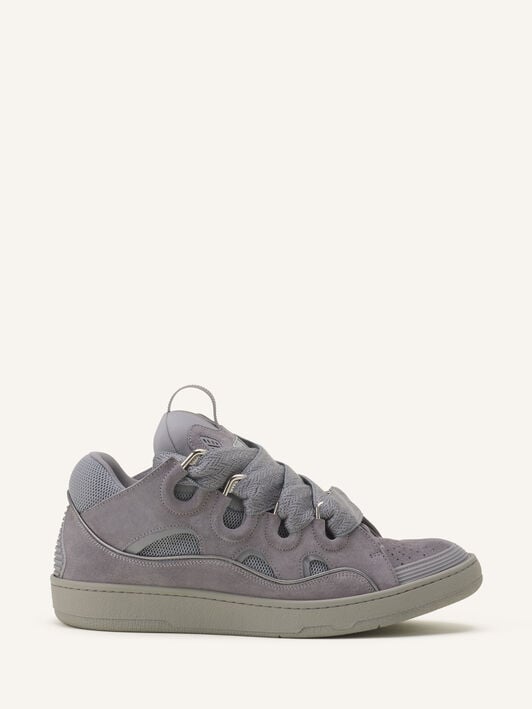 SNEAKER CURB AUS EINFARBIGEM WILDLEDER Lanvin SNEAKER CURB AUS EINFARBIGEM WILDLEDER Hellgrau FUSKDK12DRASE26