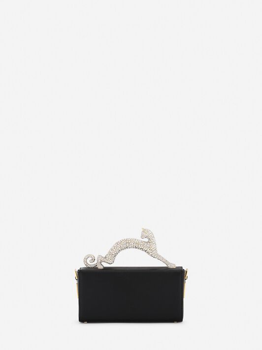 TASCHE NANO PENCIL CAT AUS LEDER UND STRASS Lanvin TASCHE NANO PENCIL CAT AUS LEDER UND STRASS Schwarz LWBGBRS3TOPSE23