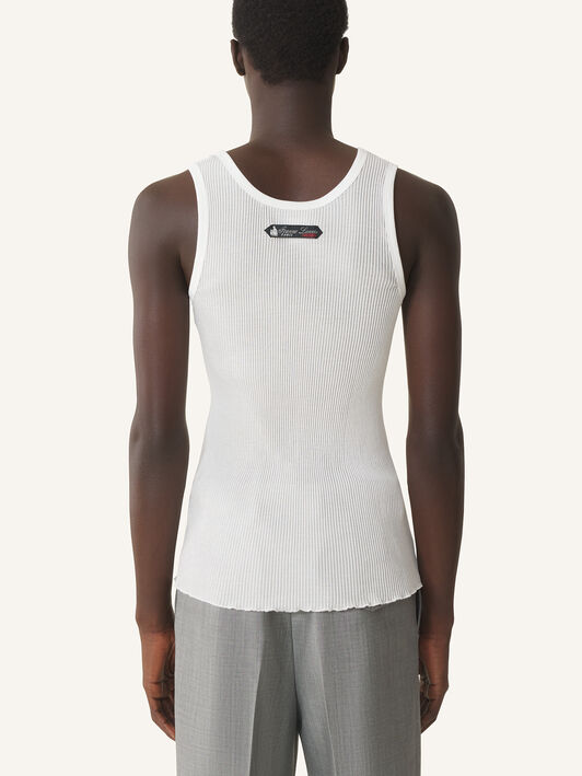PLISSIERTES TANKTOP AUS JERSEY Lanvin PLISSIERTES TANKTOP AUS JERSEY Weiß RMTS0132J049P26