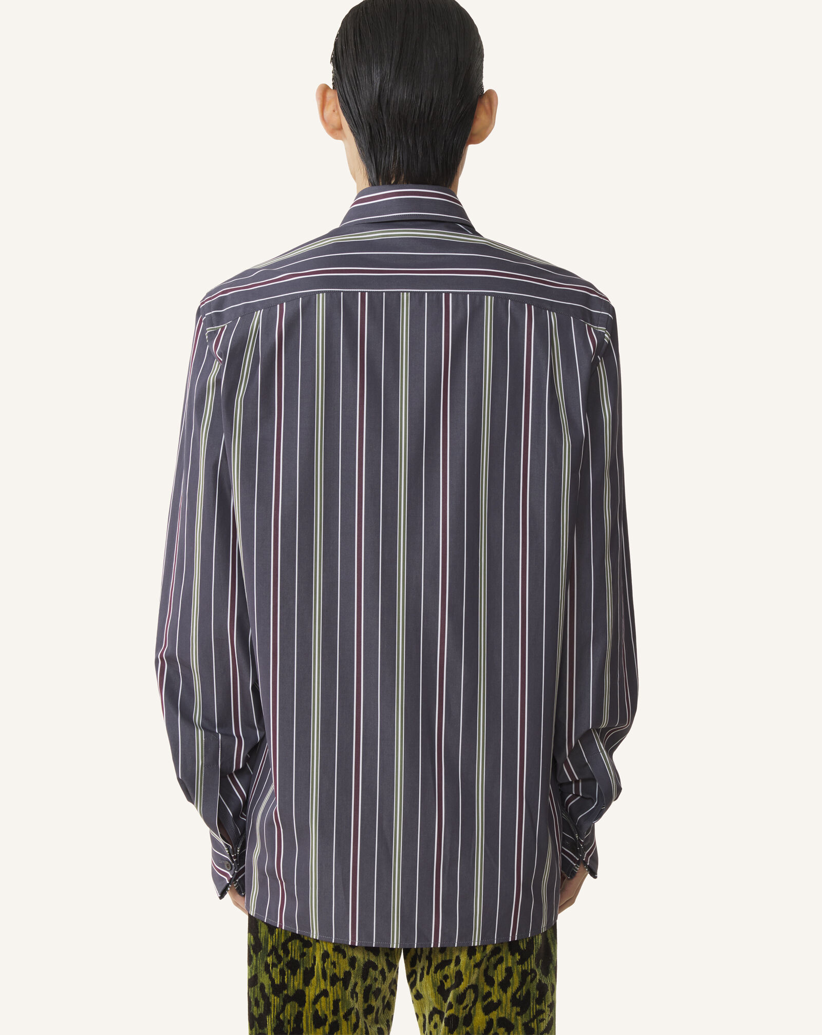 STRIPED SHIRT Lanvin STRIPED SHIRT Charcoal/Sauge RMSI01076396A26