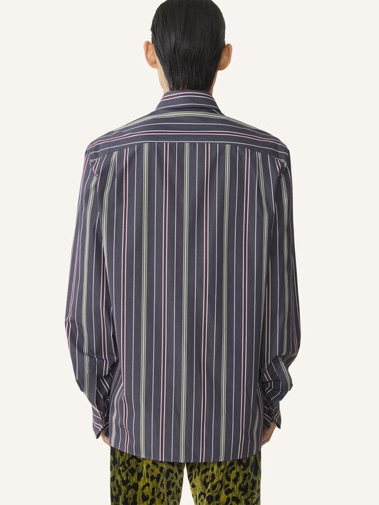 STRIPED SHIRT Lanvin STRIPED SHIRT Charcoal/Sauge RMSI01076396A26