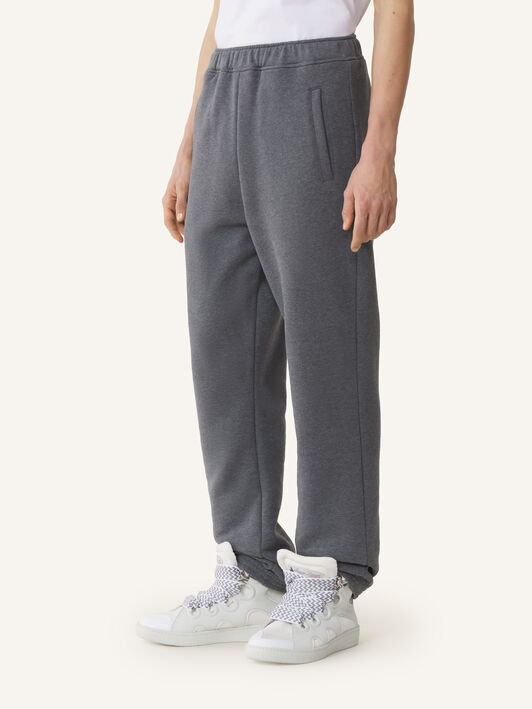 PANTALÓN JOGGING LANVIN RIBBON DE ALGODÓN Y CACHEMIRA Lanvin PANTALÓN JOGGING LANVIN RIBBON DE ALGODÓN Y CACHEMIRA Antracita RMTR0130F013A26